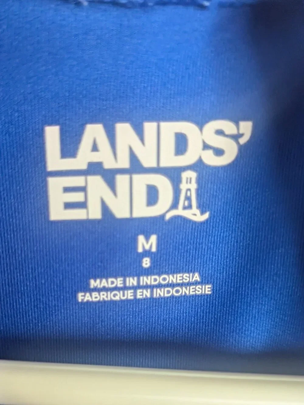 Lands End Long Sleeve Rash Guard Multicolor Dot Swim Shirt Sun Protection Girl M
